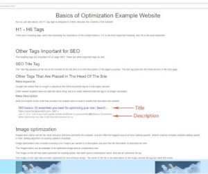 Basics of SEO